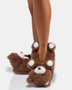 Mocha The Bear Slippers -Oooh Yeah Socks Store GWP21910 7