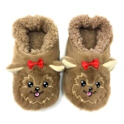 Yorkie Fluffy Sherpa Slippers