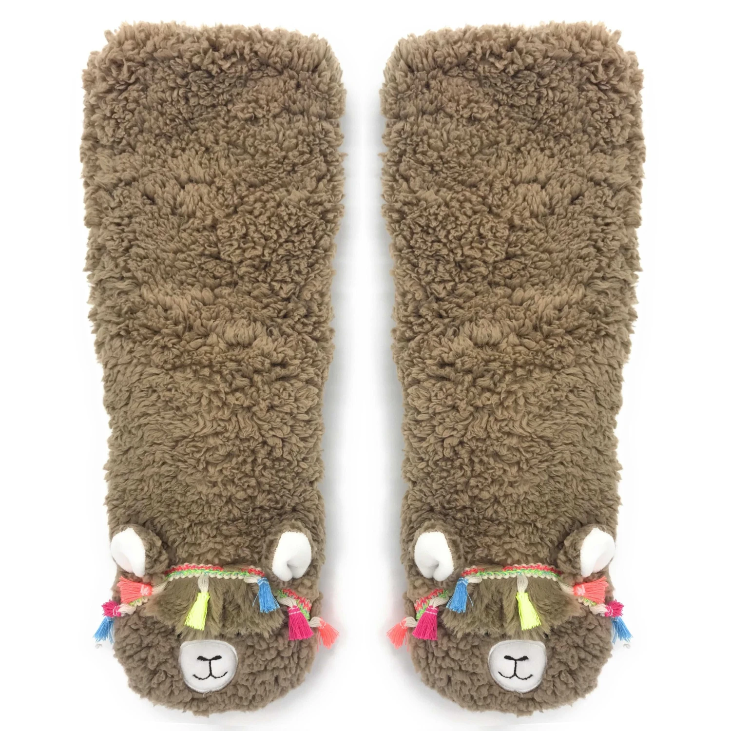 Llama Call You Plush Slipper Socks 1 Llama Call You Plush Slipper Socks